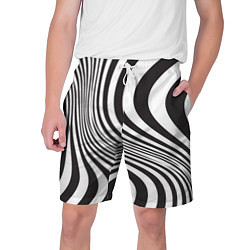 Шорты на шнурке мужские Стерео-зебра, цвет: 3D-принт