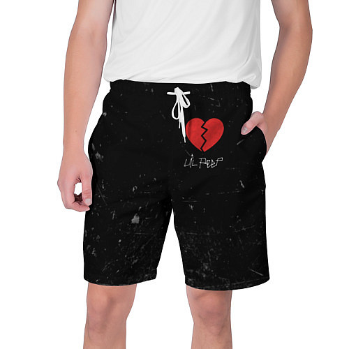 Мужские шорты Lil Peep: Broken Heart / 3D-принт – фото 1