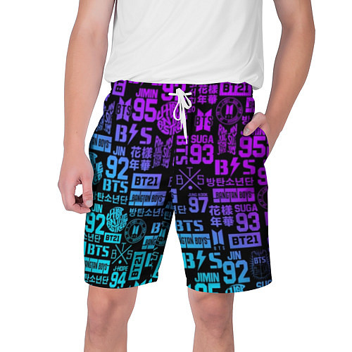 Мужские шорты BTS Logos / 3D-принт – фото 1