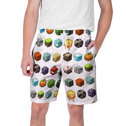 Шорты на шнурке мужские Minecraft Cubes, цвет: 3D-принт