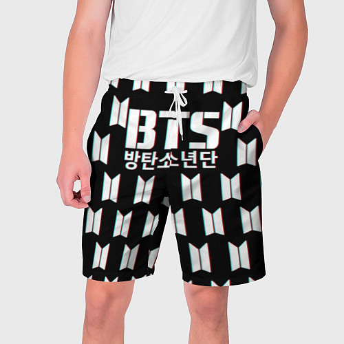 Мужские шорты BTS: Black Pattern / 3D-принт – фото 1