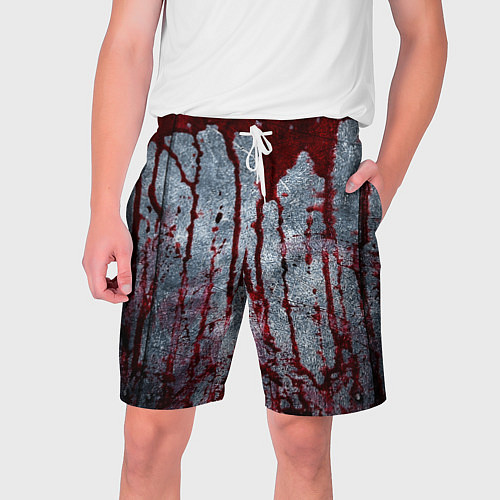 Мужские шорты Кровь на металле текстура / 3D-принт – фото 1