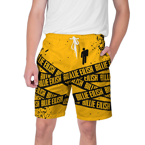 Мужские шорты BILLIE EILISH: Yellow Tape / 3D-принт – фото 1