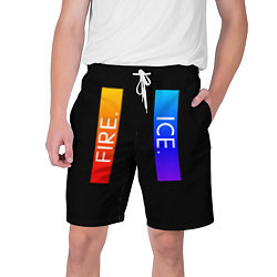 Шорты на шнурке мужские FIRE ICE, цвет: 3D-принт