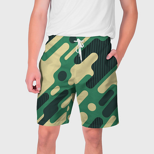 Мужские шорты Военный камуфляж / 3D-принт – фото 1