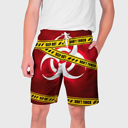 Шорты на шнурке мужские Вирус, цвет: 3D-принт