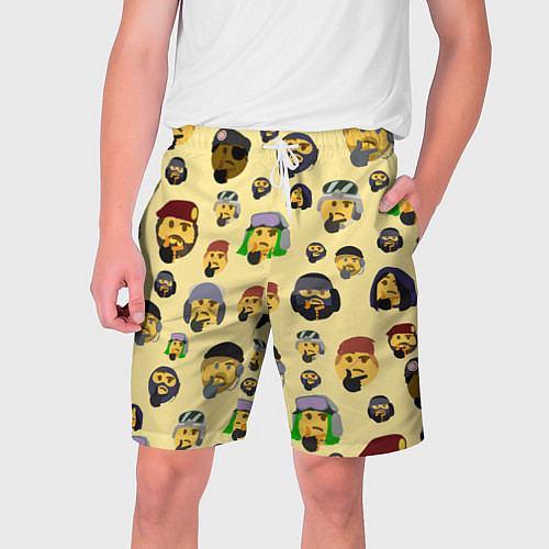 Мужские шорты Thinking emoji skins / 3D-принт – фото 1