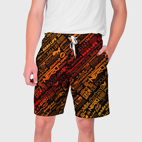 Мужские шорты Музыкальные бренды / 3D-принт – фото 1