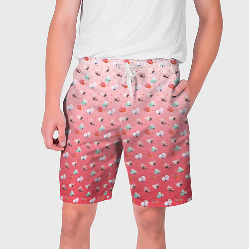 Мужские шорты Пижамный цветочек / 3D-принт – фото 1
