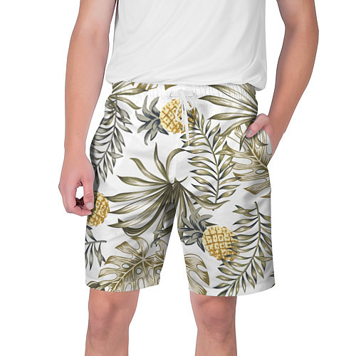 Мужские шорты Тропики хаки / 3D-принт – фото 1