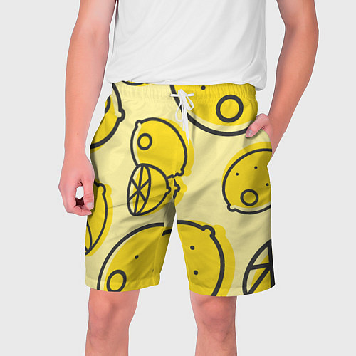 Мужские шорты Лимончики / 3D-принт – фото 1