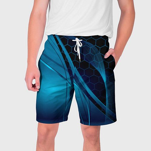 Мужские шорты ABSTRACT BLUE / 3D-принт – фото 1