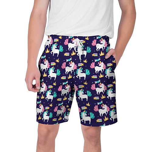 Мужские шорты Unicorn pattern / 3D-принт – фото 1