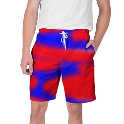 Шорты на шнурке мужские Красно-синий, цвет: 3D-принт