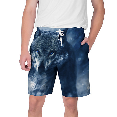 Мужские шорты Красивый волк / 3D-принт – фото 1