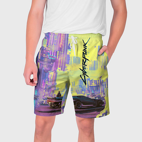 Мужские шорты Cyberpunk 2077 / 3D-принт – фото 1