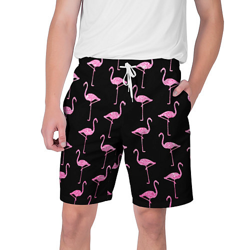 Мужские шорты Фламинго Чёрная / 3D-принт – фото 1