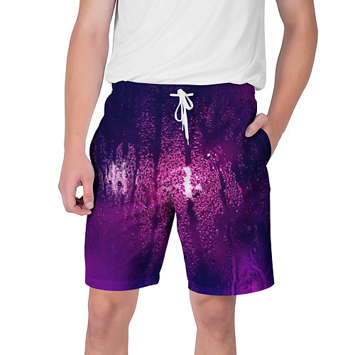 Мужские шорты Стекло дождь фиолетовый / 3D-принт – фото 1