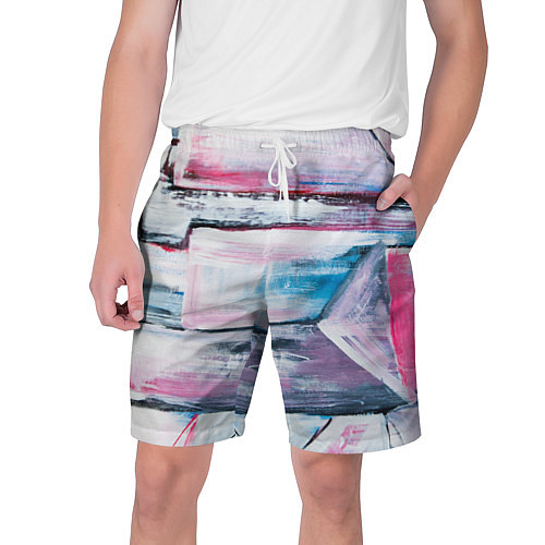 Мужские шорты Цветные мелки / 3D-принт – фото 1