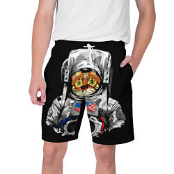 Шорты на шнурке мужские Кот Космонавт США, цвет: 3D-принт