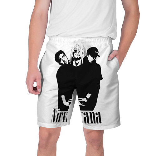 Мужские шорты Nirvana Группа / 3D-принт – фото 1