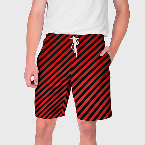 Мужские шорты Красные полосы / 3D-принт – фото 1