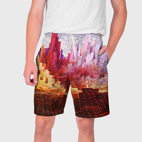 Мужские шорты Симуляция города / 3D-принт – фото 1