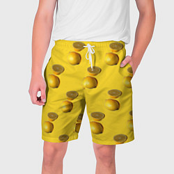 Шорты на шнурке мужские Летние лимоны, цвет: 3D-принт