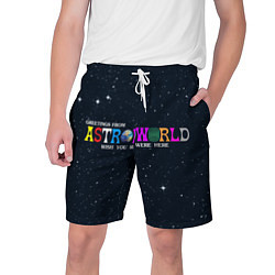 Шорты на шнурке мужские Astroworld, цвет: 3D-принт