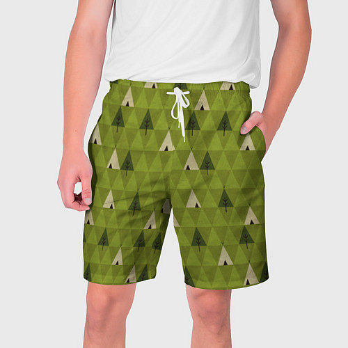 Мужские шорты Лес Текстура / 3D-принт – фото 1