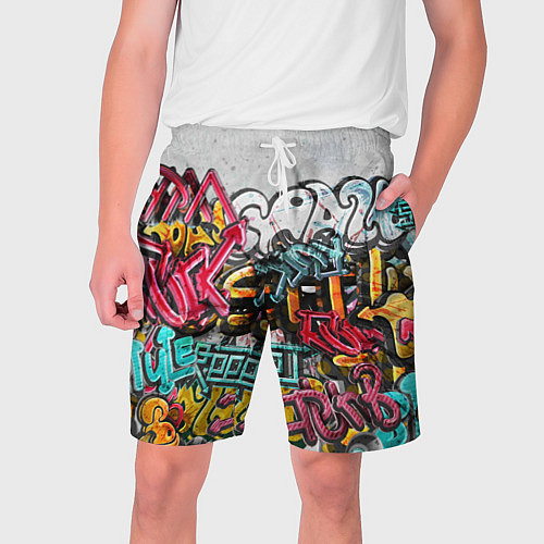 Мужские шорты Graffiti on the wall / 3D-принт – фото 1