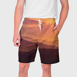 Шорты на шнурке мужские Закат в горах, цвет: 3D-принт