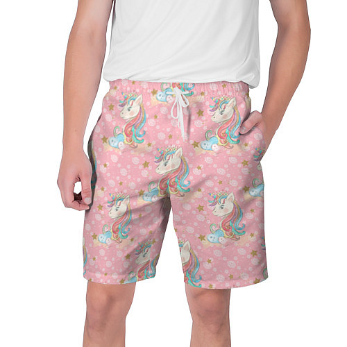 Мужские шорты Единороги для девочек / 3D-принт – фото 1