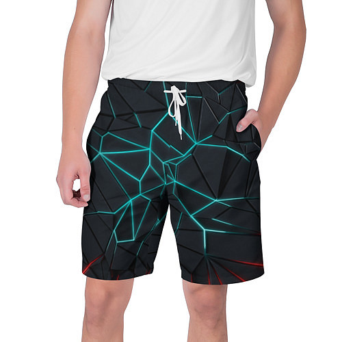 Мужские шорты Геометрический фон / 3D-принт – фото 1