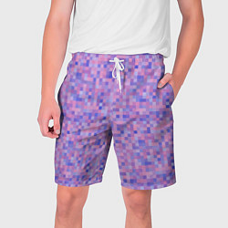Мужские шорты Сиреневая пиксельная абстракция