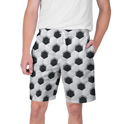 Шорты на шнурке мужские Текстура футбольного мяча, цвет: 3D-принт