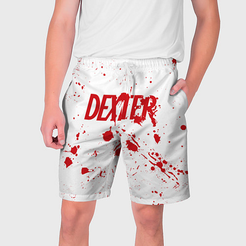 Мужские шорты Dexter logo Декстер брызги крови / 3D-принт – фото 1