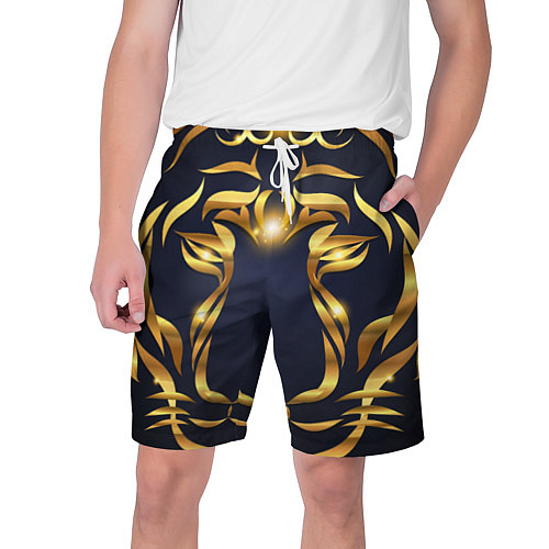 Мужские шорты Золотой символ года Тигр / 3D-принт – фото 1