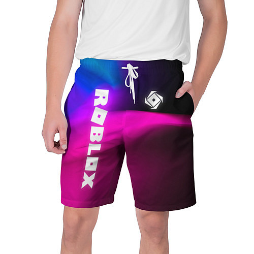 Мужские шорты Роблокс лого х эмблема / 3D-принт – фото 1