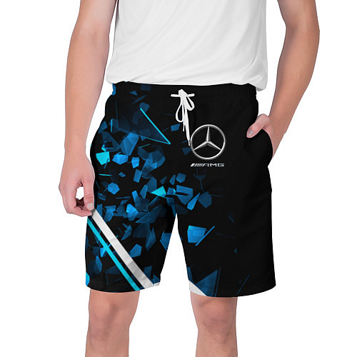 Мужские шорты Mercedes AMG Осколки стекла / 3D-принт – фото 1