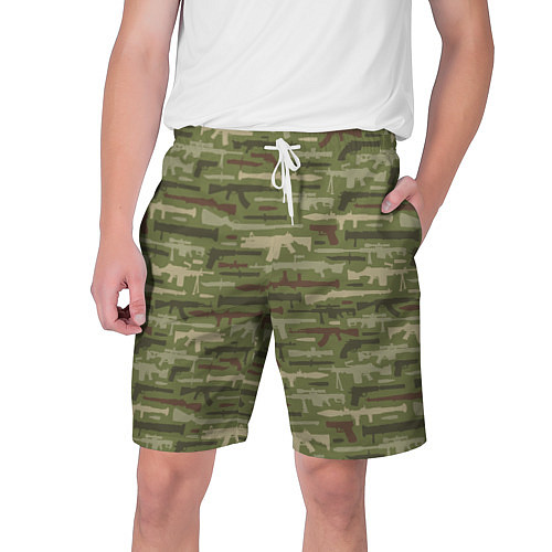 Мужские шорты Оружие камуфляж / 3D-принт – фото 1