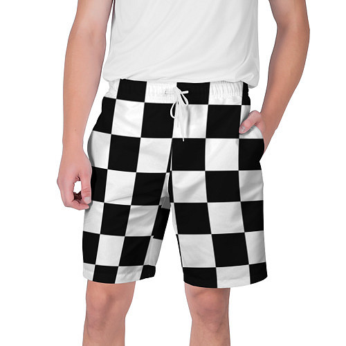 Мужские шорты Шахматная доска паттерн / 3D-принт – фото 1