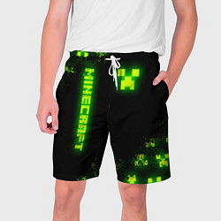 Мужские шорты MINECRAFT NEON LOGO CREEPER