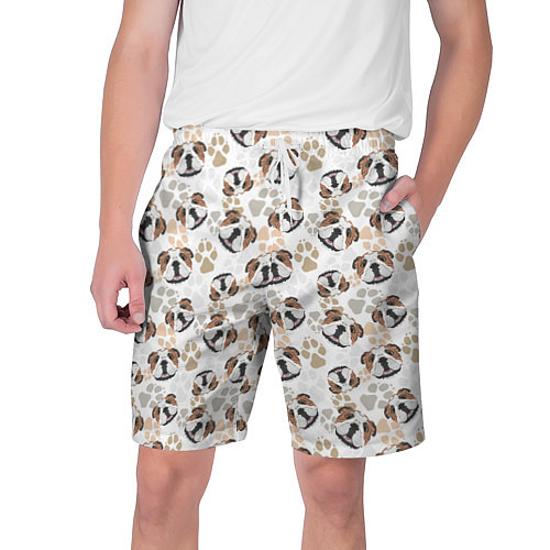 Мужские шорты Английский Бульдог Bulldog / 3D-принт – фото 1