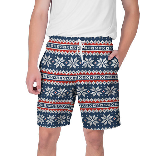 Мужские шорты Knitted Christmas Pattern / 3D-принт – фото 1