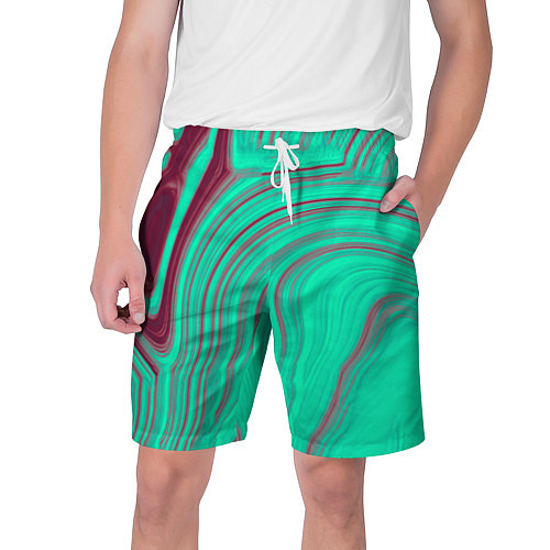 Мужские шорты Зеленый прилив / 3D-принт – фото 1