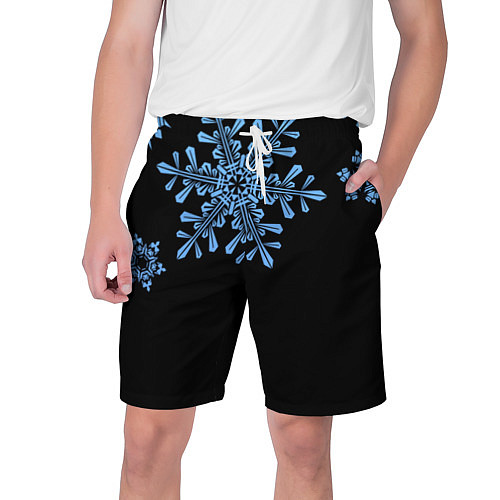 Мужские шорты Минималистичные Снежинки / 3D-принт – фото 1