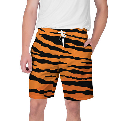 Мужские шорты Шкура тигра вектор / 3D-принт – фото 1