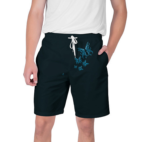 Мужские шорты Стая неоновых бабочек / 3D-принт – фото 1