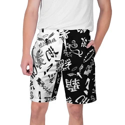 Шорты на шнурке мужские Tokyo Revengers Black & White, цвет: 3D-принт